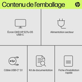 HP Monitor E27u G5 / 27" / QHD / HDMI-DisplayPort-USB(A)-USB(C) / Regulable Altura