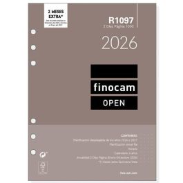 Finocam R1097 Recambio Anual Agenda Anillas Open 2 Días Página 155x215 mm 2026 Enero-Diciembre con Quincena Vista Precio: 12.50000059. SKU: B1DNNLBZK8