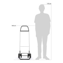 Rolser Carro de la Compra Jean LN 4 Ruedas, Plegable, Base Abatible, Malva
