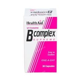 Health Aid Vit B Complex 30 cápsulas. Vitaminas B para sistema nervioso, digestivo y piel. Con colina, inositol y PABA Precio: 12.8900002. SKU: B16V2CXBV3