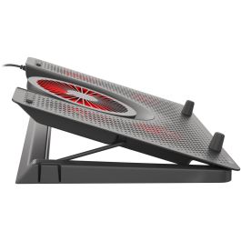 GENESIS Oxid 550 Base Refrigeradora para Portátil 17.3" (43.9 cm) 5 Ventiladores 2800 RPM, Iluminación LED Roja, Negro