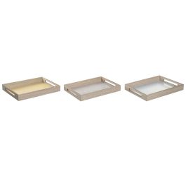 Bandeja Shabby DKD Home Decor Rosa Azul 30 x 5 x 40 cm (3 Unidades)