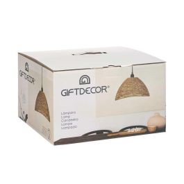 Lampara Techo Natural Cono Giftdecor 34X20CM (2 Unidades) Lampara Techo Natural Cono Giftdecor 34X20CM (2 Unidades)