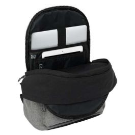 Mochila para Portátil Eckō Unltd. Rhino Negro Gris 31 x 44 x 18 cm