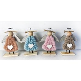 DKD Home Decor Figura Navidad Alpina Ángel Surtida, Madera y Poliéster, 10x10x19 cm, Pack 12 Unidades Precio: 14.07714. SKU: B19KHNASYR