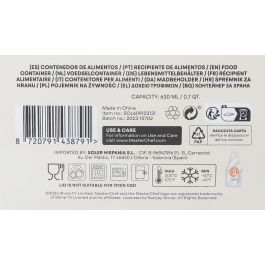 Masterchef Fiambrera Hermética Rectangular 630 ml (6 Unidades)
