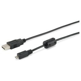 Equip 128551 Cable USB 2.0 Tipo A a Micro USB Macho, 1.8 Metros, Negro, Alta Velocidad, Blindaje Doble con Perlas de Ferrita Precio: 5.50000055. SKU: B1DZXS5XEC