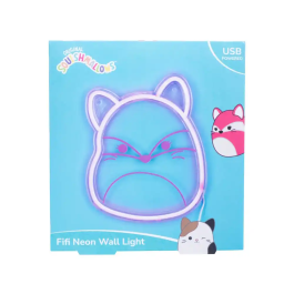 Wondee Lámpara Neón Squishmallow Fifi Zorra Rosa 22cm x 18cm x 2cm