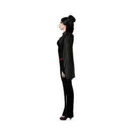 Disfraz de Vampiresa Mujer Adulta con Vestido Entallado Negro y Capa Roja Brillante Incorporada Talla XL para Halloween Disfraz de Vampiresa Mujer Adulta con Vestido Entallado Negro y Capa Roja Brillante Incorporada Talla XL para Halloween
