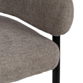 Silla Taupe Tejido-Metal Contract 60 X 57 X 79 cm