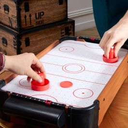 Mister Gadget Juego de Mesa Air Hockey 56x30,5 cm Vintage - Sistema de Propulsión de Aire