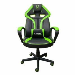 Woxter GM26-056 Silla Gaming Stinger Station Alien Verde Ergonómica, Altura Ajustable, Cojín Lumbar, Piel Sintética Transpirable, 150 kg
