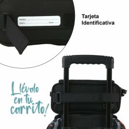 Grafoplás Portatodo Triple C-Solapa Bits&Bobs Negro - 23x10x10 cm, triple capacidad, tiradores redondos con logo, nervio de refuerzo