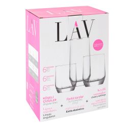 Set 18 Vasos Diamond 385/310/215 cc - LAV (2 Cajas) Set 18 Vasos Diamond 385/310/215 cc - LAV (2 Cajas)