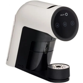 Delta Cafetera de Cápsulas IconiQ Blanco, Pantalla Táctil, 19 Bar, 1200 W, 10 Cápsulas Usadas