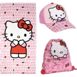 Hello Kitty Toalla de Playa y Baño con Gorra a Juego y Bolsa para Guardar, Color Rosa, Set Niños +3 Años - 33x27x7 cm Precio: 16.00104. SKU: B1DVJQE9DR