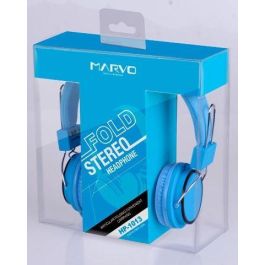 MARVO Auricular Retro con Conector Jack 3.5mm - Color Azul