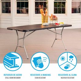 Mesa Plegable Lifetime Negro 183 x 73 x 76 cm Mesa Plegable Lifetime Negro 183 x 73 x 76 cm