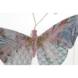 DKD Home Decor Figura Navidad Fantasia Azul Celeste Rosa Palo Poliester 3 x 21 x 31 cm (2 Unidades)