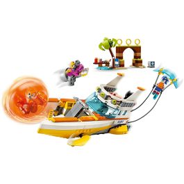 LEGO 76997 Sonic the Hedgehog Barco de aventuras de Tails, juguete interactivo
