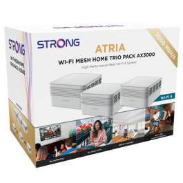 STRONG MESHTRIAX3000 Sistema Wi-Fi Mesh Doble Banda (2,4 GHz / 5 GHz) Wi-Fi 6 (802.11ax) Blanco 3 Interno