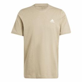 Camiseta de Manga Corta Hombre Adidas Seasonal Essentials Melange Beige