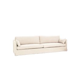 DKD Home Decor Top sofas 2c24 Sofá Urbano Beige de Lino y Algodón con 2 Cojines - 270 cm Ancho x 86 cm Largo x 80 cm Alto