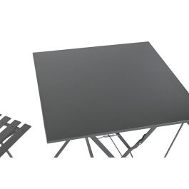 Conjunto de Mesa con 2 Sillas Home ESPRIT Gris 60 x 60 x 71 cm