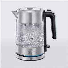 Russell Hobbs 24191-70 Hervidor de Vidrio Compact Home, Acero Inoxidable y Luz Indicadora Azul