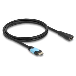 Delock Cable de Extensión HDMI High Speed 48 Gbps 8K 60Hz 1 metro, Compatible con 3D, HDR, Dolby Vision, Audio ARC, Conectores Chapados en Oro