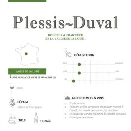 Plessis-Duval 2019 Muscadet Sevre et Maine sur Lie - Vino blanco del Loira