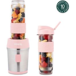 Mini batidora - SMOO12 - 300 W - 570 mL - Rosa pastel - 2 botellas de agua incluidas Mini batidora - SMOO12 - 300 W - 570 mL - Rosa pastel - 2 botellas de agua incluidas