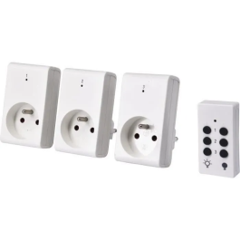 Gao GAO4004282473077 Kit 3 enchufes con mando a distancia + Mando a distancia - Blanco - 230 V Precio: 29.88999959. SKU: B1GNEV2HER