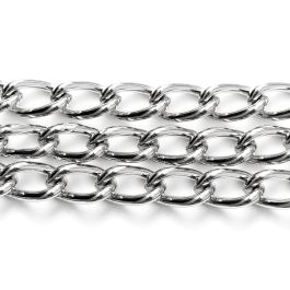 Gloria Acople Cadena para 2 Perros, Acero Cromado Resistente, 2 mm x 25 cm