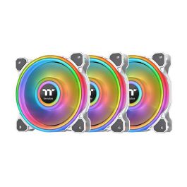 Thermaltake Riing Quad 12 RGB Ventilador para Radiador TT Premium Edition, Pack de 3, Blanco, 120mm