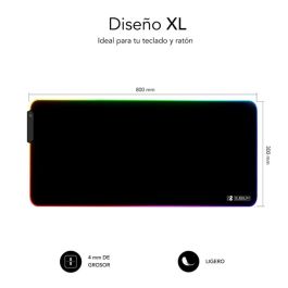 SUBBLIM Alfombrilla Mouse Pad Premium LED RGB 800x300x4 SUBBLIM Alfombrilla Mouse Pad Premium LED RGB 800x300x4
