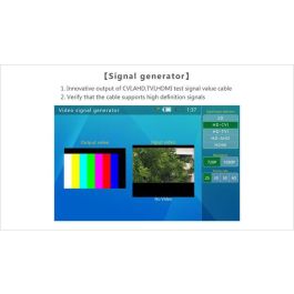 Ernitec Monitor de prueba táctil 7" Wi-Fi HDCVI/AHD/TVI/CVBS, salida potencia DC12V/2A para cámaras CCTV IP