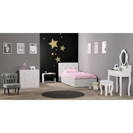 FINLANDEK FIN7033249 Cómoda para dormitorio TYYLIKÄS, estilo contemporáneo, decoración blanca, L 72 cm