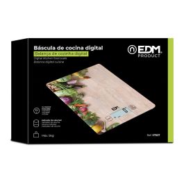 Edm Báscula de cocina digital mod 2, máximo 5 kg, pantalla LCD con botón táctil