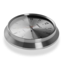Reloj de Pared Aluminio Plateado 35 cm Versa - Movimiento Silencioso (2 Unidades) Reloj de Pared Aluminio Plateado 35 cm Versa - Movimiento Silencioso (2 Unidades)