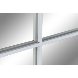 DKD Home Decor Espejo Scandi Tipo Ventana Blanco 122 cm Ancho x 122 cm Alto x 2 cm Fondo en Hierro y Cristal