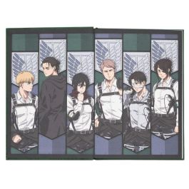 ERIK Cuaderno Premium Ataque a los Titanes A5 Tapa Dura con Bolsillo Interior y Cintas Marcador 96 Hojas