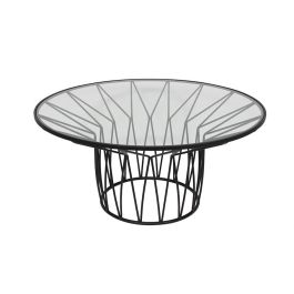 Mesa de Centro Home ESPRIT Metal Cristal 85 x 85 x 39 cm