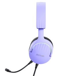 Trust GXT 490P FAYZO Auriculares Alámbricos Gaming USB Sonido Envolvente 7.1 Micrófono RGB Negro/Púrpura