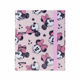 Carpeta de anillas Minnie Mouse Blanco Multicolor A4