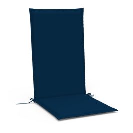 DKD Home Decor Cojín para Silla Boho de Exterior, Poliéster Azul Marino y Negro, 4 x 115 x 42 cm