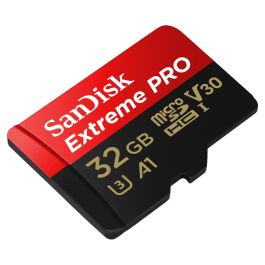 Sandisk SDSQXCG-032G-GN6MA Tarjeta MicroSDHC Extreme Pro de 32 GB Clase 10 UHS-I U3 V30 con Velocidades de Lectura de 100 MB/s y Escritura de 90 MB/s