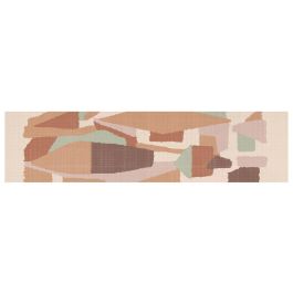 DKD Home Decor Alfombra Urban Abstracta Poliéster Multicolor 240x60 cm 600 GSM - Pack de 2 Unidades