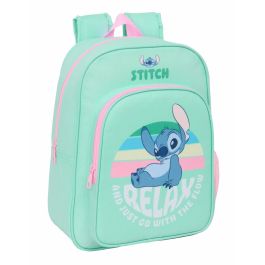 Safta Mochila infantil adaptable a carro Stitch 26x34x11cm para niños de 3+ años