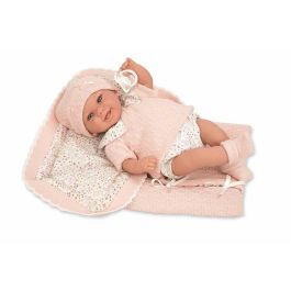 Muñeca elegance 35 cm babyto rosa c/manta (muñeco de peso)